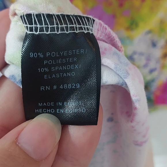 Rouge Collection Multicolored Paint Splatter Sleeveless Top in Size 4X - Picture 8 of 8